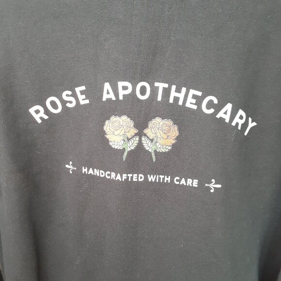 New Medium Rose Apothecary Schitt's Creek Black Pullover Hoodie - Picture 3 of 7
